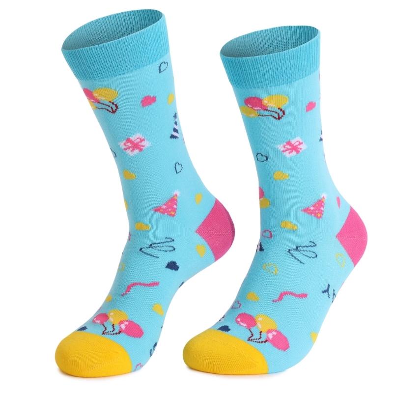 1 Pair Funny Socks Novelty Pattern Cotton Socks Colourful Casual Socks Gifts Men Women High Ankle Socks Bicycles Socks