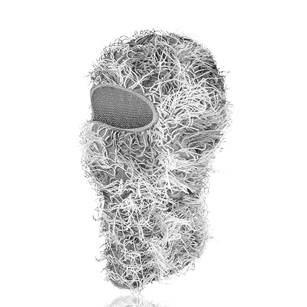 Single-Hole Knitted Prank Mask: Acrylic Yarn Balaclava for Outdoor Warmth