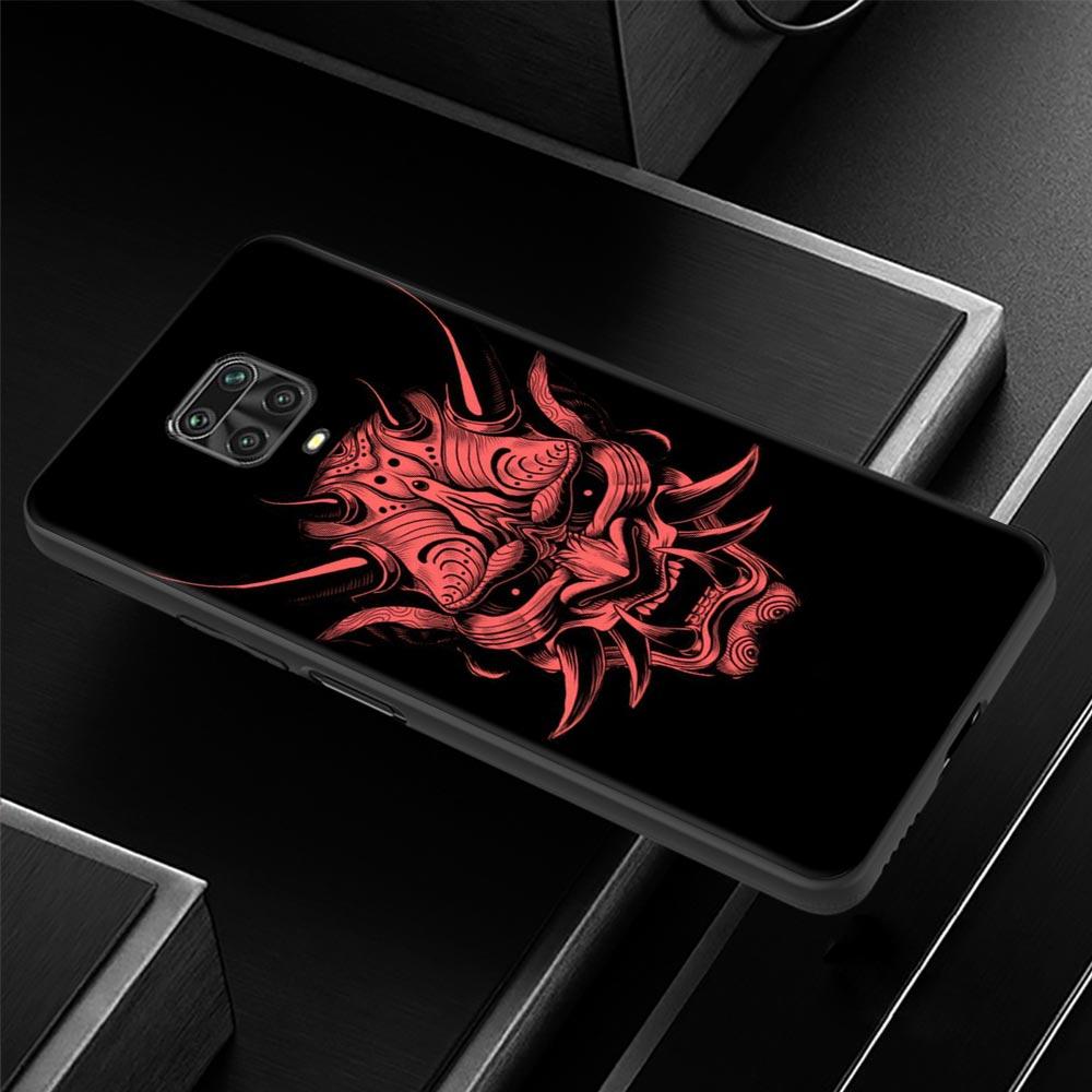 Case For Xiaomi Redmi Note 11S 11T 11 10 8 Pro 8 8T 9 9T 9S 10 Capa for Redmi K50 K40S K40 10 9A 9C 9 Japan Samurai Oni Mask