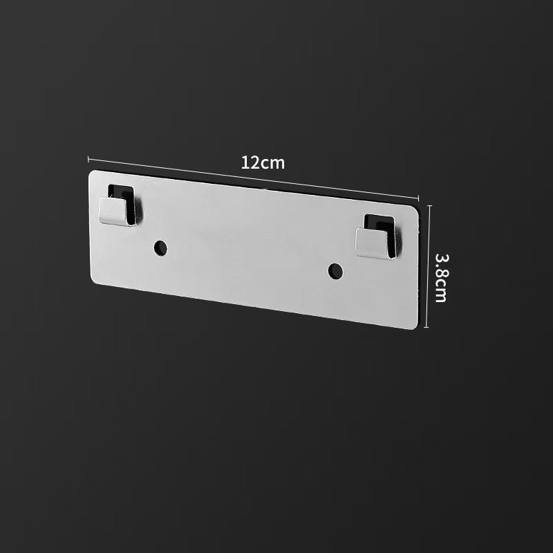 Punch-free Stainless Steel Hook Base Plate Nail Free Self Adhesive U Slot Wall Storage Hanging Hook