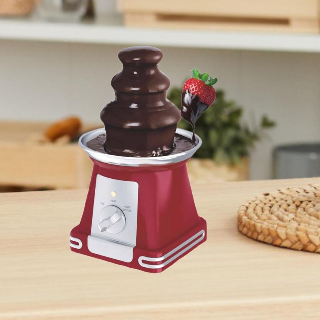 3 Tier Electric Chocolate Fondue,Melts Cheese Candy 9 inch Tall Fountain Machine for