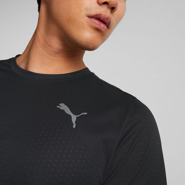 Puma Printed Crew Neck Pullover Casual Short Sleeve T-Shirt Men Tops Black 523002-01