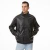 New Fattened Plus Size Leather Jacket Men's PU Leather Tooling Large Size Leather Jacket Men's Stand-Up Collar Locomotive Douyin Cross