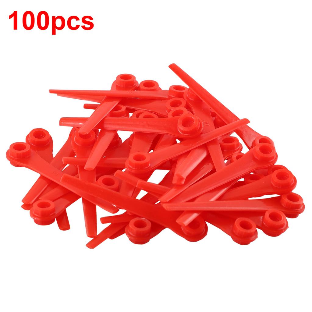 Home String Trimmer Power Tool Part Plastic Blades Outdoor Living Replacement For Garden Battery Grass Easy Cut Li-18/23R 100pcs