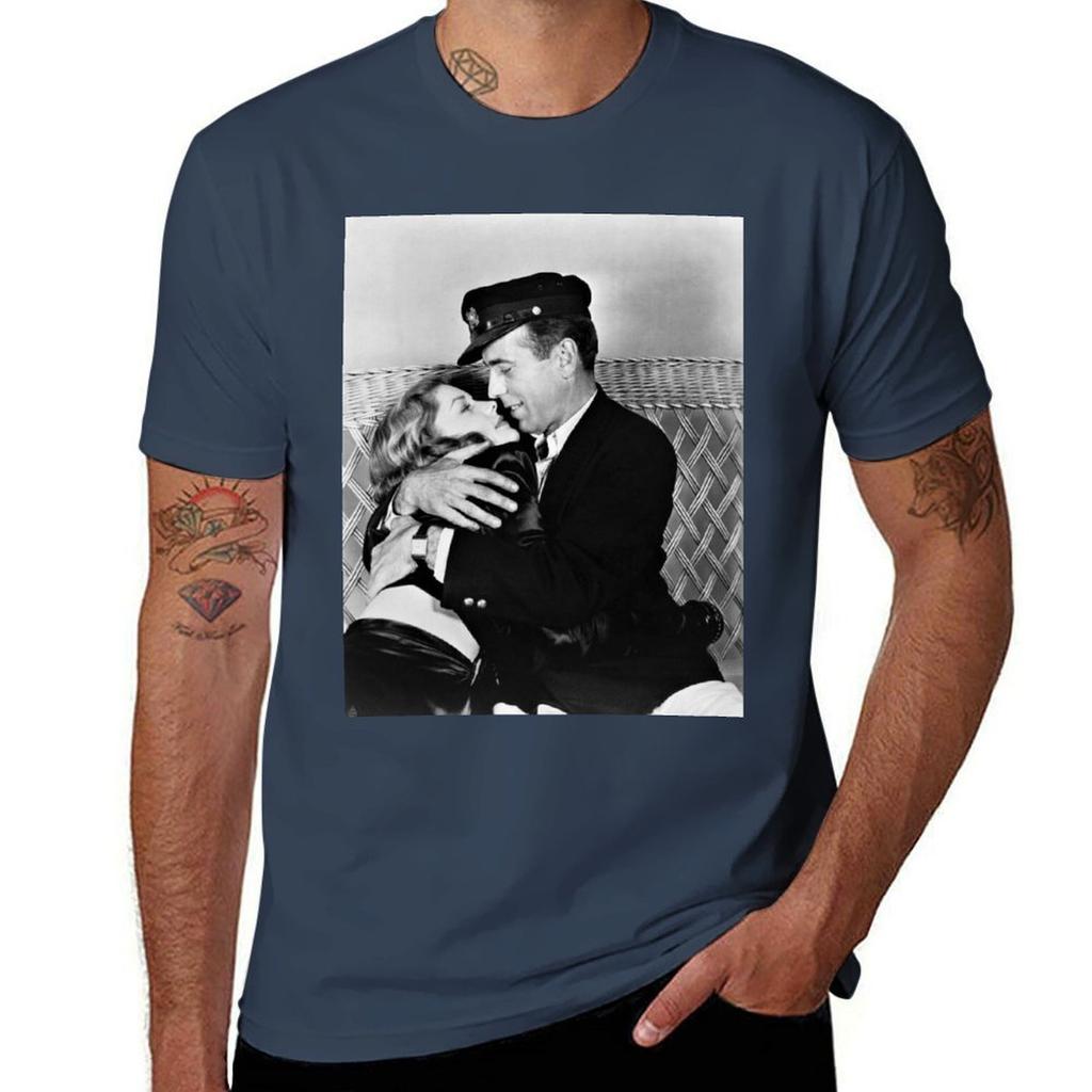 Humphrey Bogart And Lauren Bacall Tshirt Sporty Breathable Short Sleeve Tshirt