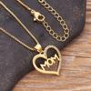 Nidin Ins Fashion New Creative Design Zircon MOM Letter Heart Shape Necklace Personalized Jewelry Party Accessories Gift