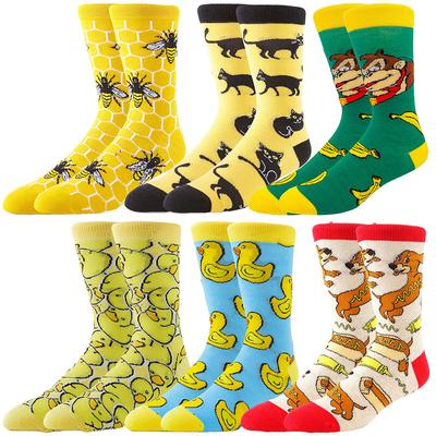 Men Women Crew Socks Happy Socks Street Fashion Style Designer Creative Novelty Funny Happy Sox Skateboard