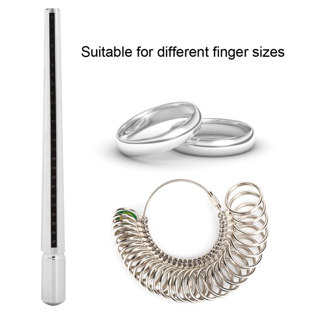 Silver Color Ring Sizer Japan Size Ring Gauge Professional Measuring Mandrel Stick  Jewelry Making