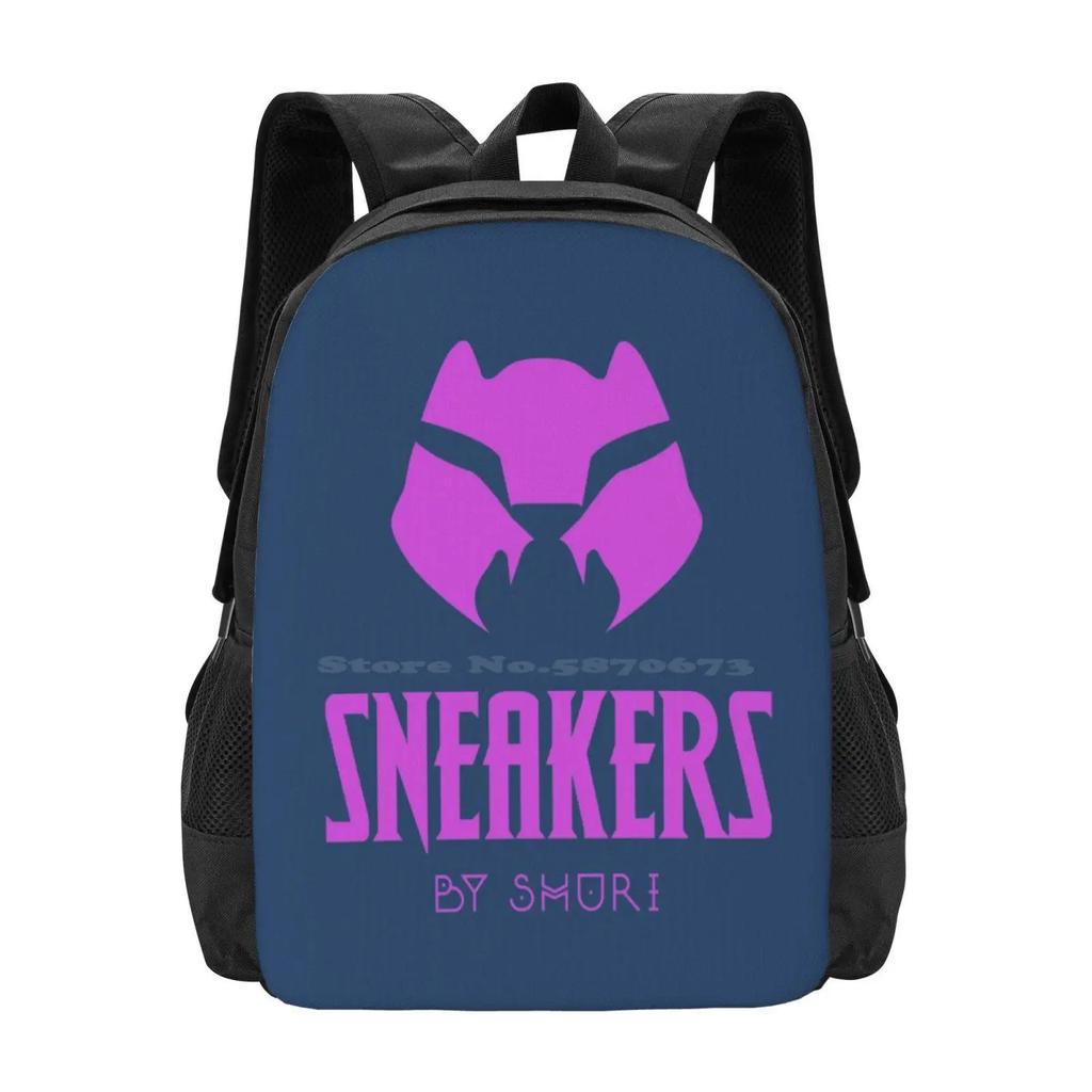 Sneakers By Shuri Variant Pattern Design Bag Student's Backpack Shuri Nakia Okoye Golden Killmonger Infinity War Civil War
