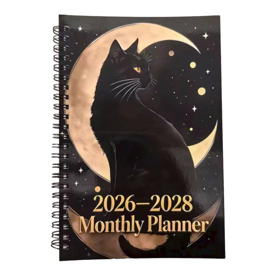 2026-2028 Månedlig Planlegger 3-års Planlegger Bok Jan. 2026 - Des. 2028 36-måneders kalender med tvillingtrådbinding for skolearbeid