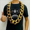 Accessori fotografici simulazione catena grande acrilico UV placcato oro elettrico collana grande collana super spessa gioielli moda festa