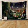 Fairy Tale Forest Tapestry Wall Hanging Fantasy Magic Mushroom Aesthetic For Kids Girls Bedroom Living Room Dorm Party Decor