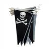 5m Halloween Pirate Banners Pirate Skull Printed Black Pennant Triangle Flags Pirate Theme Party Decoration Birthday Party