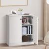 COSTWAY Commode Buffet Storage Unit with 2 Doors, 3 Adjustable Shelves, Living Room, Bedroom, Kitchen, White, 72 X 34 X 85.5 Cm