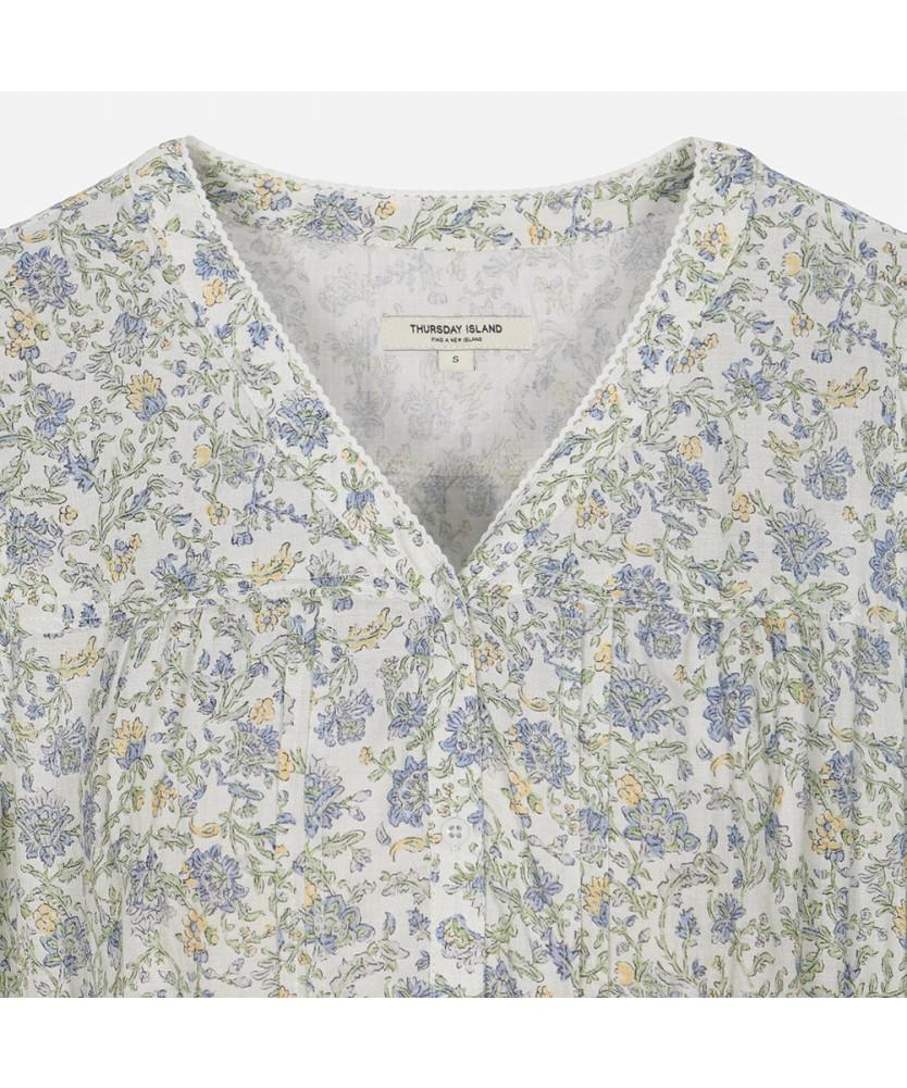 THURSDAY ISLAND Floral V-Neck Dress_T264Mop259W