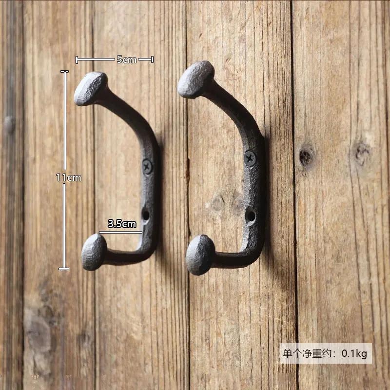Retro Iron Art Cast Iron Hook Courtyard Garden Outdoor Wall Decoration Clothing Store Clothing Hat European Style Clothes-hook