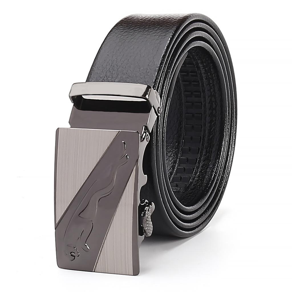 Cintura da Uomo Automatica con Fibbia Business - Bordo Rivestito in TPU, Cintura Elegante Premium per Abbigliamento Formale