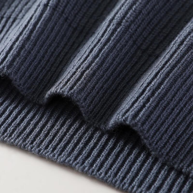 Men's 100% Lambswool Business Casual Crew Neck Sweater