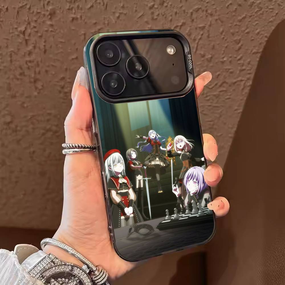 

B-Bang Dream Anime A-Ave Mujica Phone Case For iPhone 17 16 15 14 13 12 11 Pro Max Plus Silver candy Matte Cover iPhone14