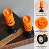 Halloween Pumpkin LED Lights Orange Flameless Candles Realistic Flickering Table Centerpiece Decor Safe Battery Party Essential