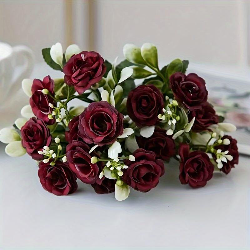 

Resistant Outdoor Wedding Bouquet Red, Pink, White Roses in Bundle for Bride s bouquet, Home, Garden, Party Decor Durable Plastic Floral Arrangement красный