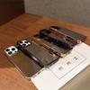 Electroplated iPhone 16/17 Pro Max Case with Makeup Mirror and Large Hole Design