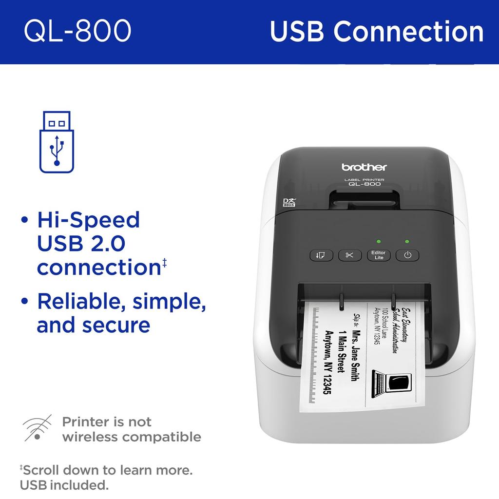 BROTHER PC Address Label Printer Product [Brother] QL-800