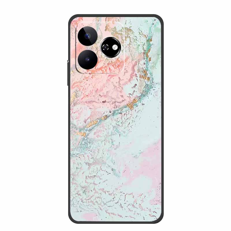 For ZTE Blade V60 Case 6.72" Marble TPU Soft Silicone Back Cover Phone Cases for ZTE Axon 60 4G Protector Cute Mica Painted etui