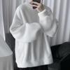 Heren Oversized Sweatshirt Herfst en Winter Effen Kleur Lamswol O-Hals Lange Mouw Heren Sweatshirt Losse Hoodies Streetwear