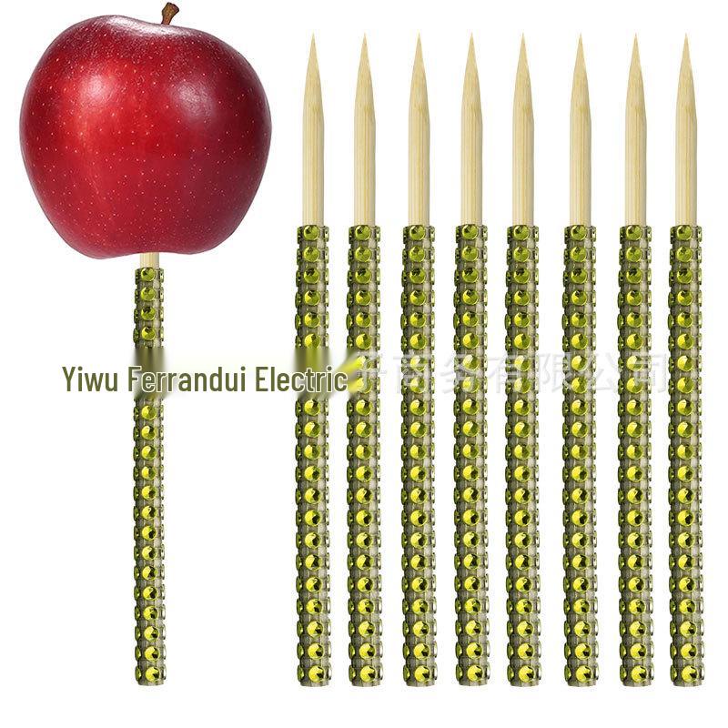 12-Piece Diamond Bamboo Skewers for Christmas Cake & Apple Pie Decoration