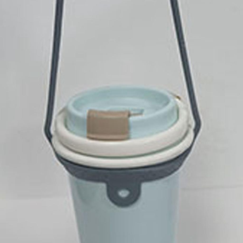 Silicone Coffee Carrier Reusable Portable Beverage Drink Cup Carrier Holder for Outdoor Travel Gray