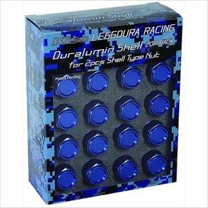 

KYO-EI (Kyoei Industry) LEGGDURA RACING Shell Nut Cap, Duralumin Shell, CL35 [Closed End] for 35mm [Blue] SLNU352