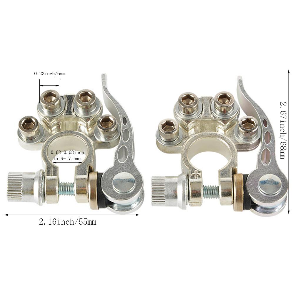 Auto Battery Terminal Connectors Positive Negative Car Battery Terminals Clamp Connector Quick Release Disconnect