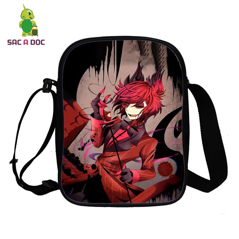 Hell Inn Animation Peripheral Crossbody Student School Bag 3D Full Color Printing Double Shoulder Bag