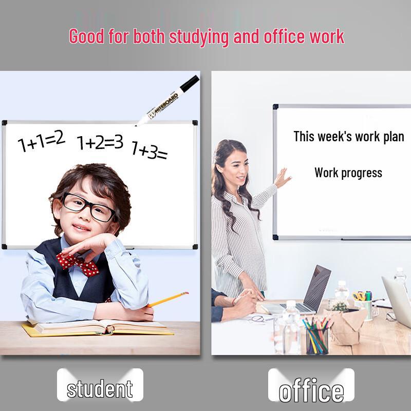 M&G Double-Sided Magnetic Dry Erase Wall Whiteboard