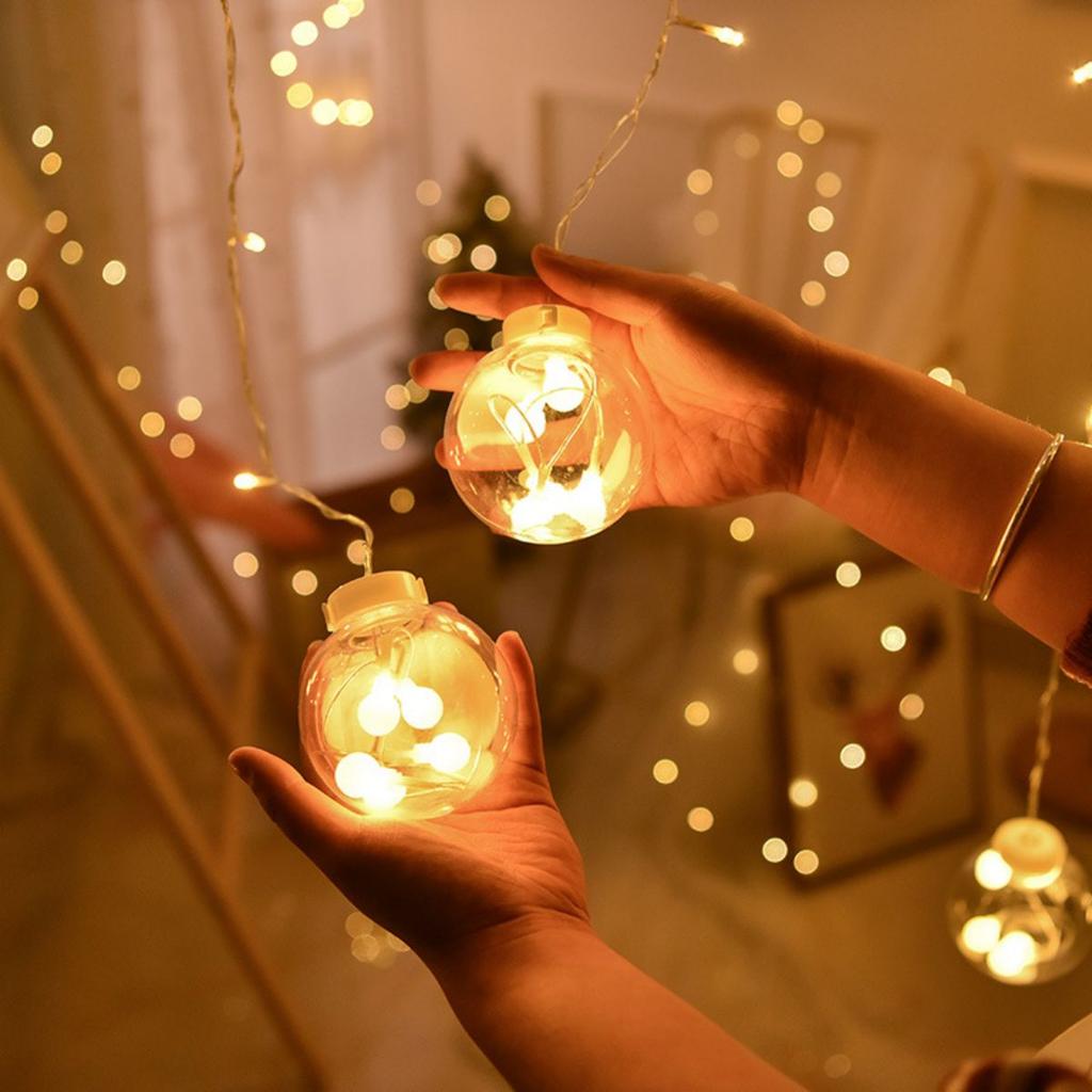 1 PC Wishing Ball Curtain String Light Battery Box Garden Lamp Starry Sky LED Camping Lights New Year Christmas Room Decoration