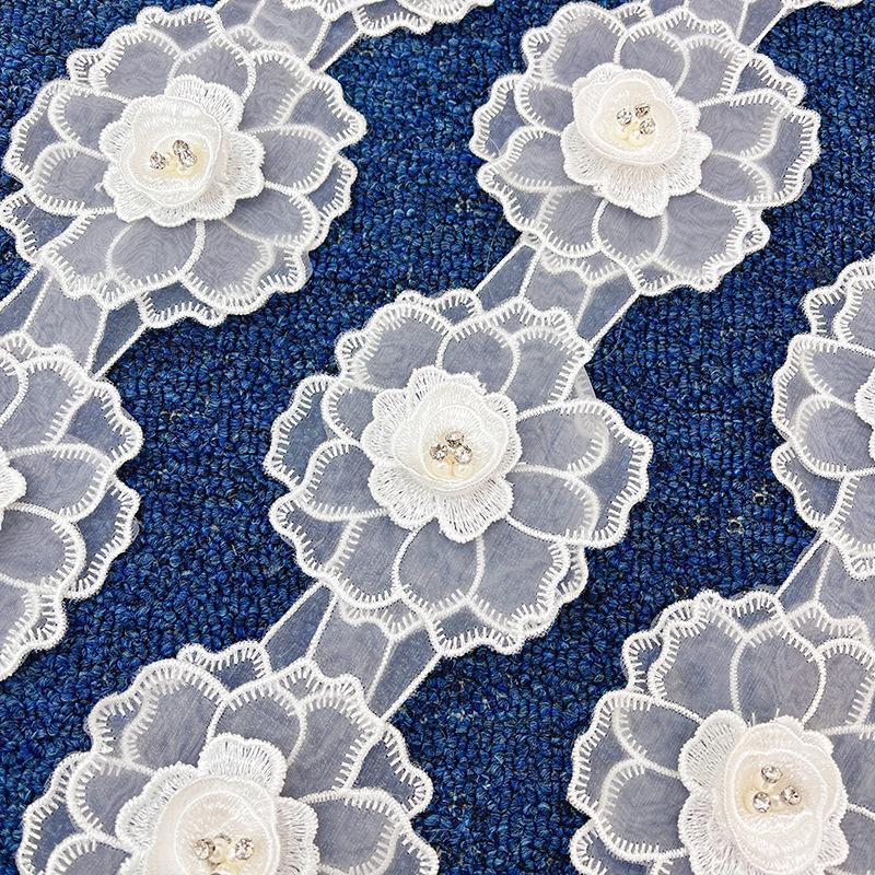 

Eugen Yarn Rose Bead Collar White Barcode Women S Clothing Children S Clothing Accessories Diy Lace Accessories T1002 one flower