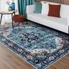 Persian Imitation Cashmere Washable Non-Slip Carpet for Living Room, Study, or Bedroom Floor Mat.