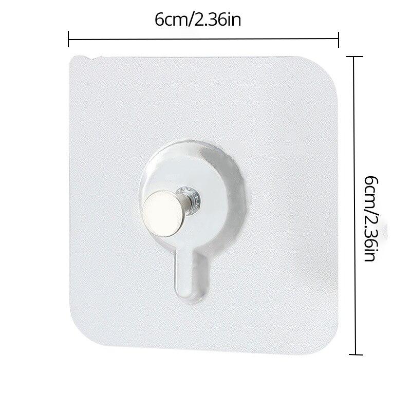 10Pcs Transparent Traceless Self Adhesive Wall Nail Photograph Mural Phase Frame Adhesive Hang Drawing Nails Multipurpose Screw