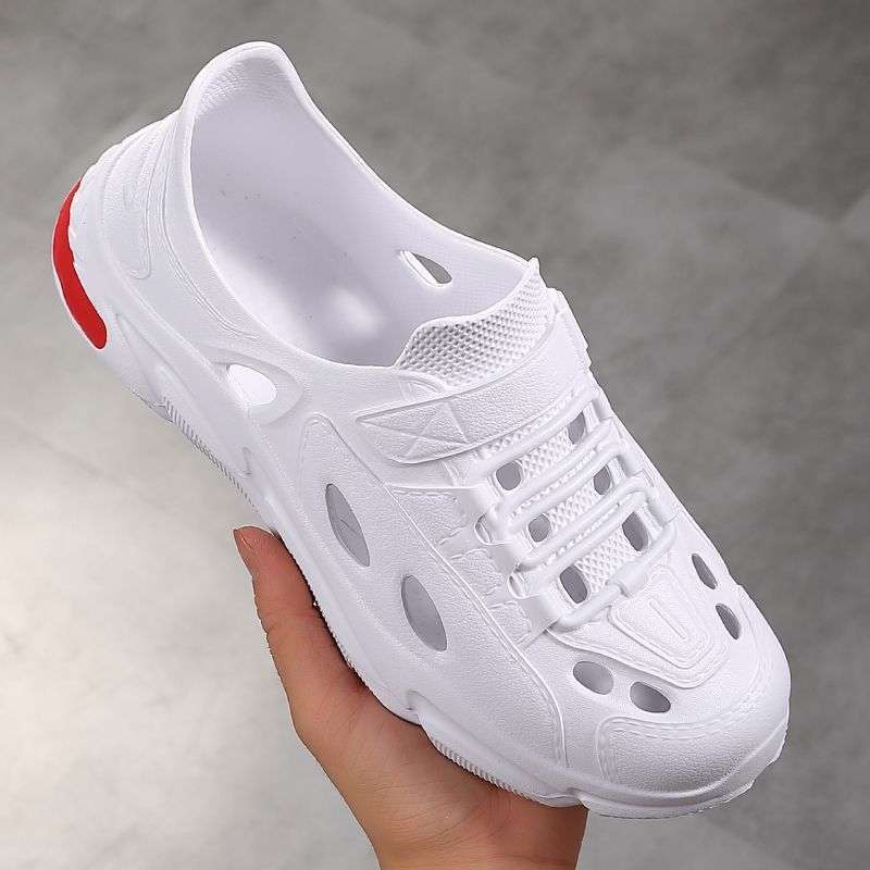 

Мужские туфли для вождения с перфорацией, 2025 новый летний нескользящий дезодорирующий пляжные шлепанцы, сандалии для водителя, мужская уличная обувь 45