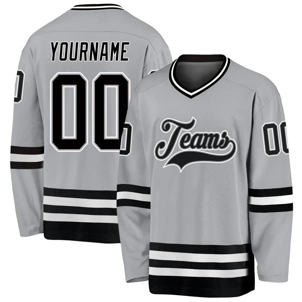 Customized 3D Print Ice Hockey Jersey - Personalized Name & Number for Team, Competition, or Training for Men, Women, and Youth