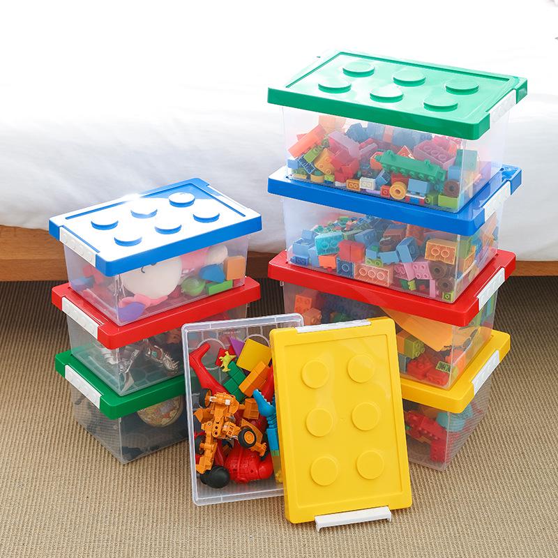 Transparent Large Lego Storage Box with Lid - Children's Toy Organizer