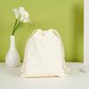 Blank Canvas Drawstring Bag with Cotton Rope for Nuts or Rice, Custom Logo Printing Available