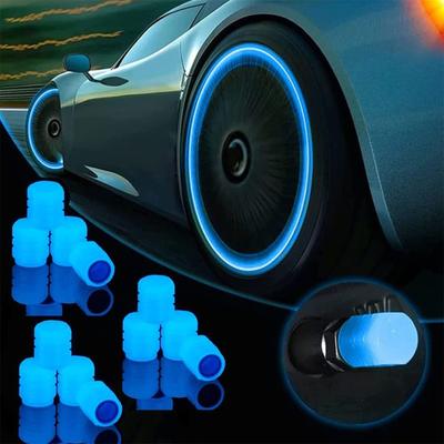 Car Wheel Reflective Stickers Luminous Caps Fluorescent Motorcycle Wheel Styling Tyre Hub Universal Accessories