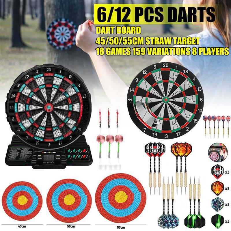 8 Games 159 Darts Game Set Automatic Scoring Dart Plate Board Variations Sound Prompt Office Family Toys Electronic Dartboard