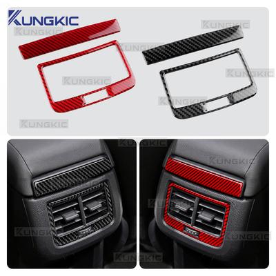 For SEAT Ateca 5F 2016-2025 For Cupra Ateca 5F 2018-2025 Real Soft Carbon Fiber Sticker LHD RHD Car Rear Air Outlet Frame Panel