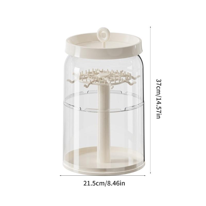 Clear Multi Purpose Doll Showcase Coordinator Rotating Stand For Mini Figures Jewelry Display And Protectionism