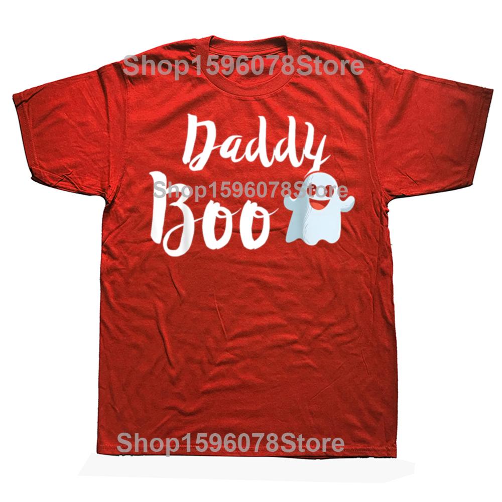 Funny Daddy Boo Halloween Ghost Dad T Shirts Men Women Pure Cotton Humor Streetwear Tee Shirt Short Sleeve Unisex Loose Clothing