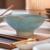 Japońska miska na ryż 5 cali domowa ceramiczna pojedyncza czapka retro gruboziarnista ceramika ręcznie robiona zastawa stołowa do jedzenia ryżu zupy miska pałeczki