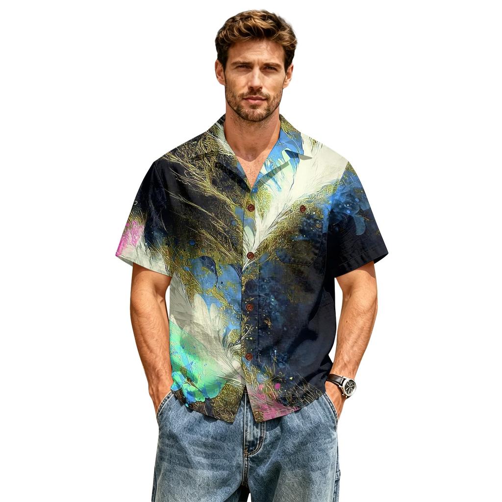 Mens Casual Button Down Shirt Short Sleeve Cotton Linen Top for Summer Polo Shirts for Men Golf Shirts for Men Dress Shirts for Men Mens Shirts Casual